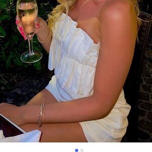 Princess Polly White Strapless Dress